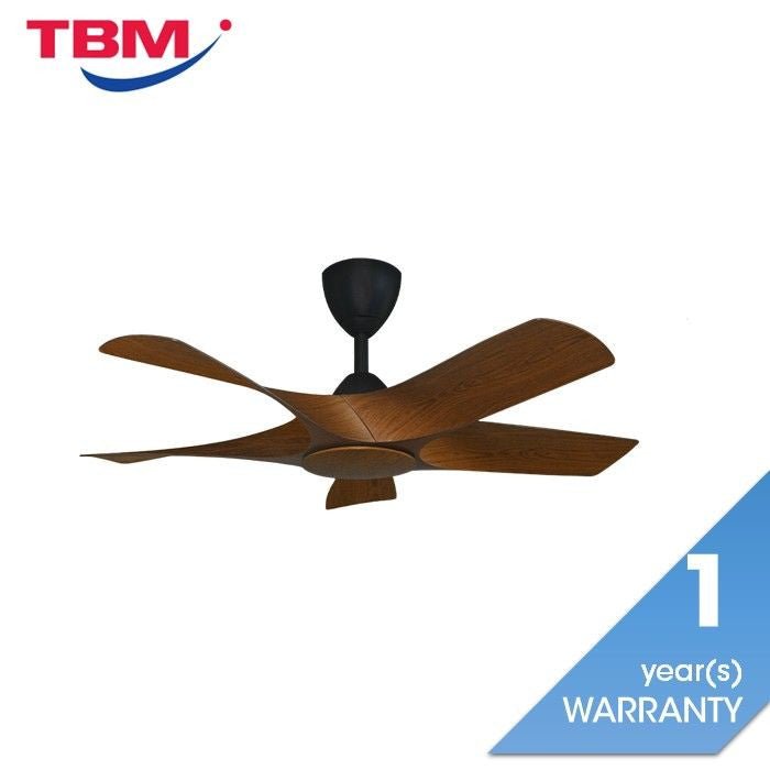 Alkova AXIS 5B/42 WALNUT/MB Ceiling Fan 42" 5 Blades Walnut Matt Black | TBM Online