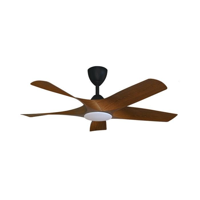 Alkova AXIS 5B/48 LED WALNUT/MB Ceiling Fan 48" 5 Blades LED Walnut Matt Black | TBM Online