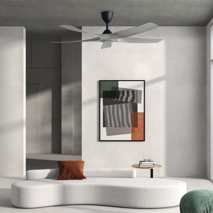 Alkova AXIS 5B/56 GREY WOOD MATT BLACK Ceiling Fan 56" 5 Blades Grey Wood Matt Black | TBM Online