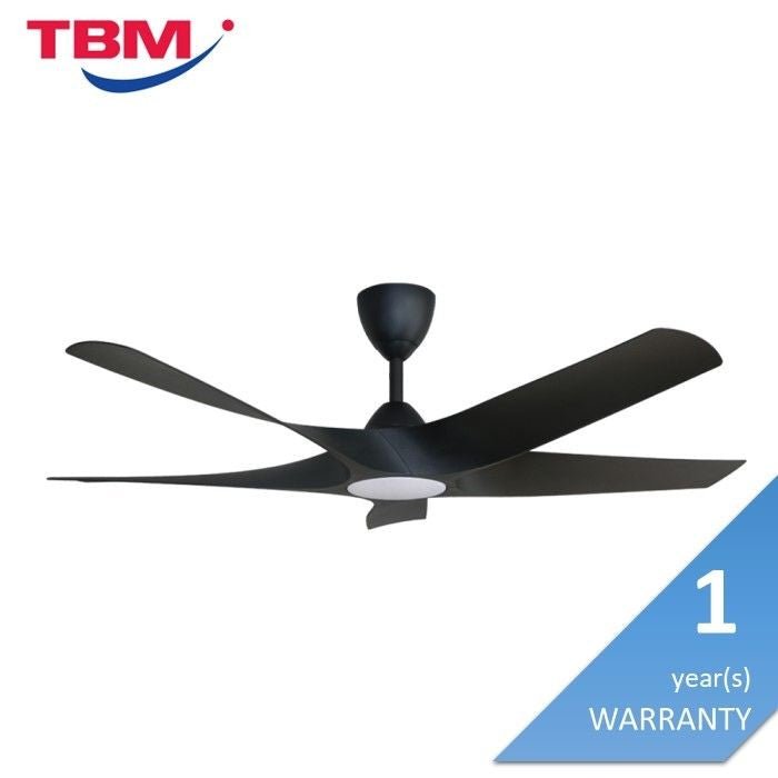 Alkova AXIS 5B/56 LED MATT BLACK Ceiling Fan 56" 5 Blades LED Matt Black | TBM Online