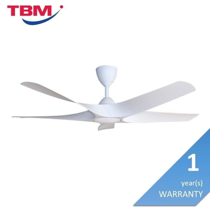 Alkova AXIS 5B/56 LED MATT WHITE Ceiling Fan 56" 5 Blades LED Matt White | TBM Online