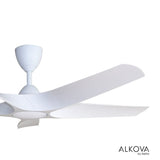 Alkova AXIS 5B/56 LED MATT WHITE Ceiling Fan 56" 5 Blades LED Matt White | TBM Online