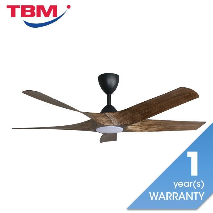 Alkova AXIS 5B/56 LED OAK/MB Ceiling Fan 56" 5 Blades LED Oak/Matt Black | TBM Online