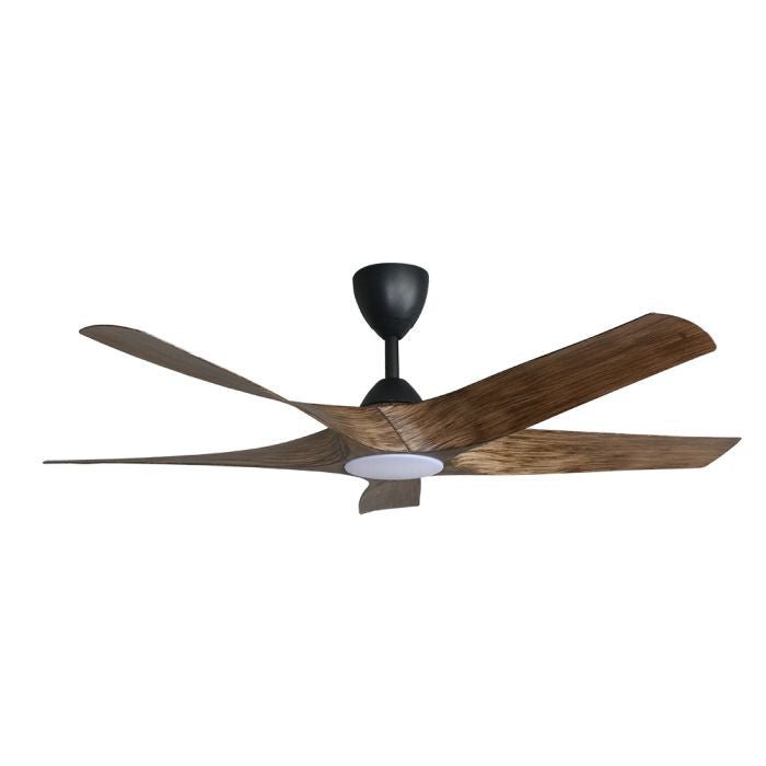 Alkova AXIS 5B/56 LED OAK/MB Ceiling Fan 56" 5 Blades LED Oak/Matt Black | TBM Online