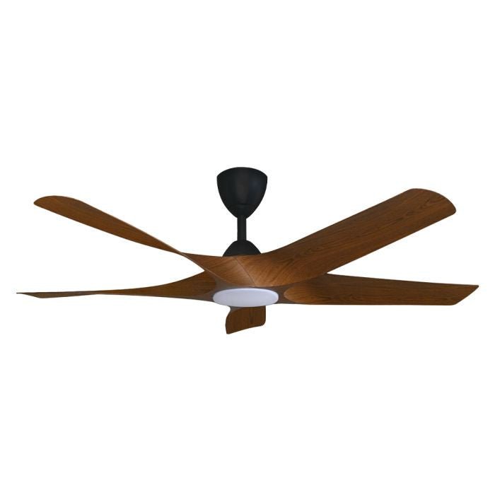 Alkova AXIS 5B/56 LED WALNUT/MB Ceiling Fan 56" 5 Blades LED Walnut Matt Black | TBM Online