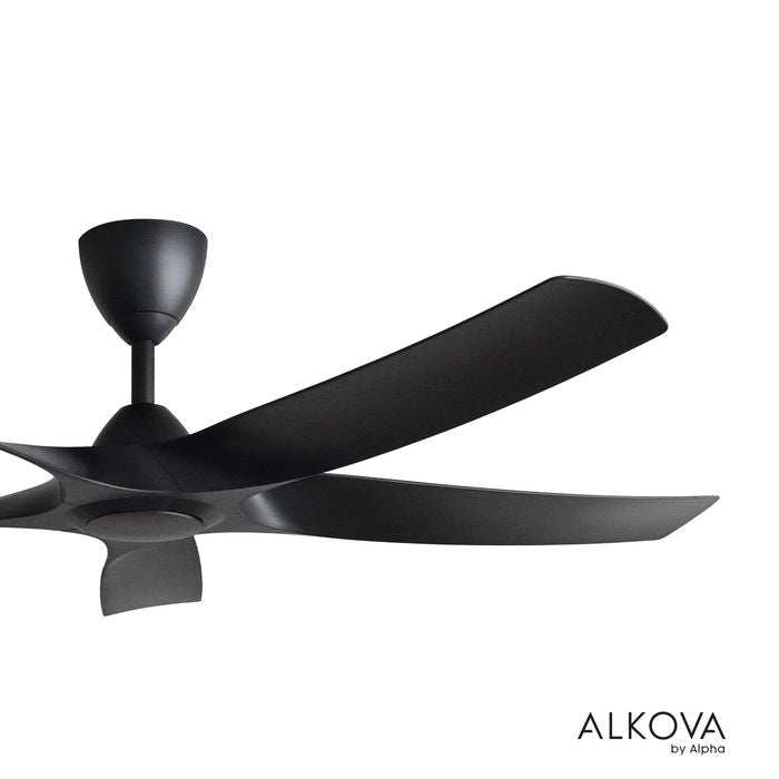 Alkova AXIS 5B/56 MATT BLACK Ceiling Fan 56" 5 Blades Matt Black | TBM Online