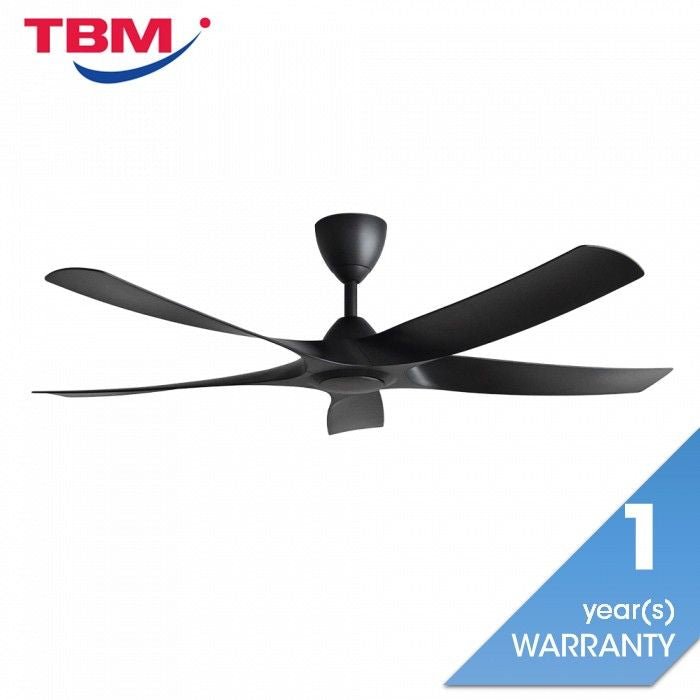Alkova AXIS 5B/56 MATT BLACK Ceiling Fan 56" 5 Blades Matt Black | TBM Online