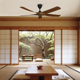 Alkova AXIS 5B/56 OAK/MB Ceiling Fan 56" 5 Blades Oak Matt Black | TBM Online