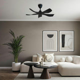 Alkova ESTELL 5B/38 MATT BLACK 38" Ceiling Fan 5 Blades Matt Black | TBM Online