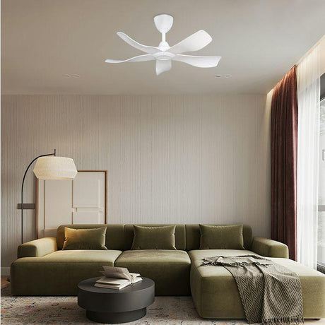 Alkova ESTELL 5B/38 MATT WHITE 38" Ceiling Fan 5 Blades Matt White | TBM Online