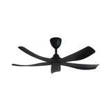 Alkova ESTELL 5B/46 MATT BLACK 46" Ceiling Fan 5 Blades Matt Black | TBM Online
