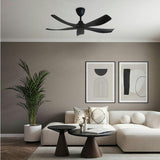 Alkova ESTELL 5B/46 MATT BLACK 46" Ceiling Fan 5 Blades Matt Black | TBM Online