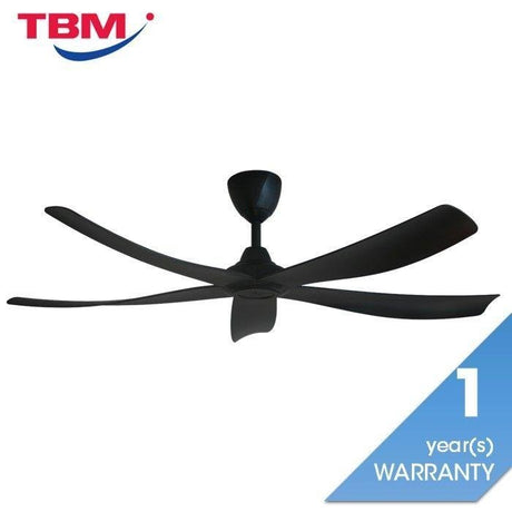 Alkova ESTELL 5B/56 MATT BLACK 56" Ceiling Fan 5 Blades Matt Black | TBM Online