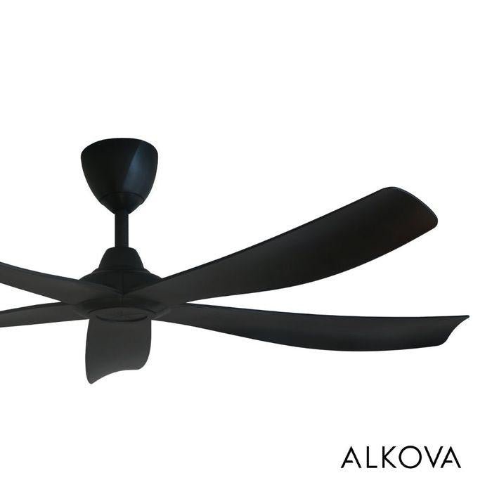 Alkova ESTELL 5B/56 MATT BLACK 56" Ceiling Fan 5 Blades Matt Black | TBM Online