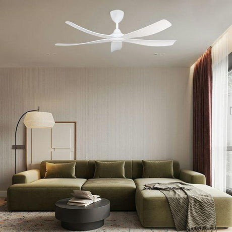 Alkova ESTELL 5B/56 MATT WHITE 56" Ceiling Fan 5 Blades Matt White | TBM Online