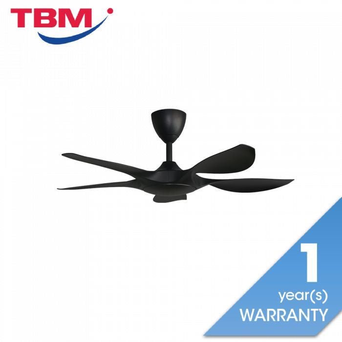 Alkova EXCEL V2 5B/42 MATT BLACK Ceiling Fan 42" 5 Blades Matt Black | TBM Online