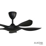 Alkova EXCEL V2-5B/42 MATT BLACK Ceiling Fan 42" 5 Blades Matt Black | TBM Online
