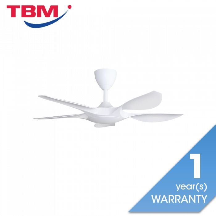 Alkova EXCEL V2 5B/42 MATT WHITE Ceiling Fan 42" 5 Blades Matt White | TBM Online