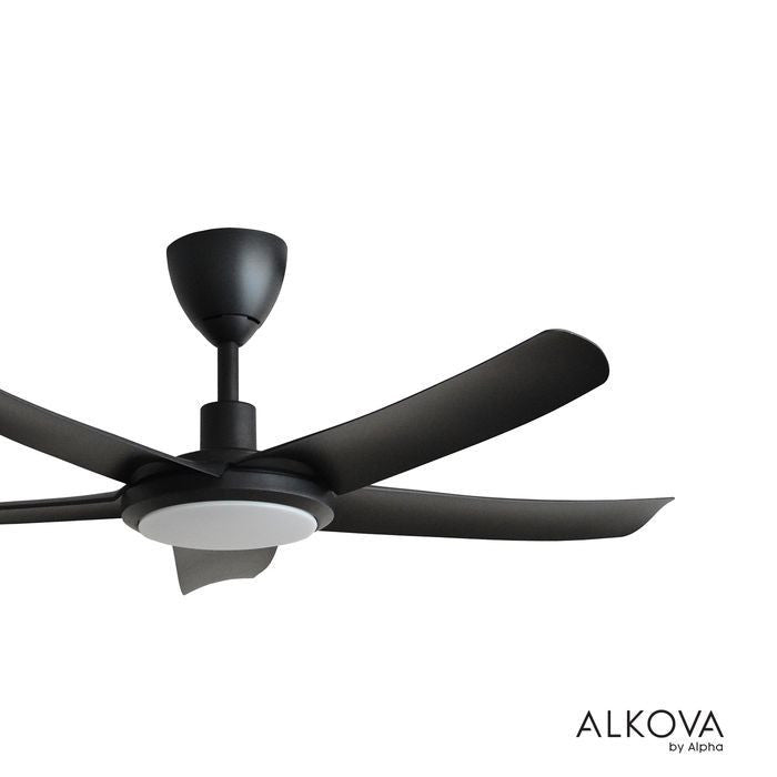 Alkova PAZION G2 5B/40 LED MATT BLACK Ceiling Fan 5 Blades 40 Inch LED Matt Black | TBM Online