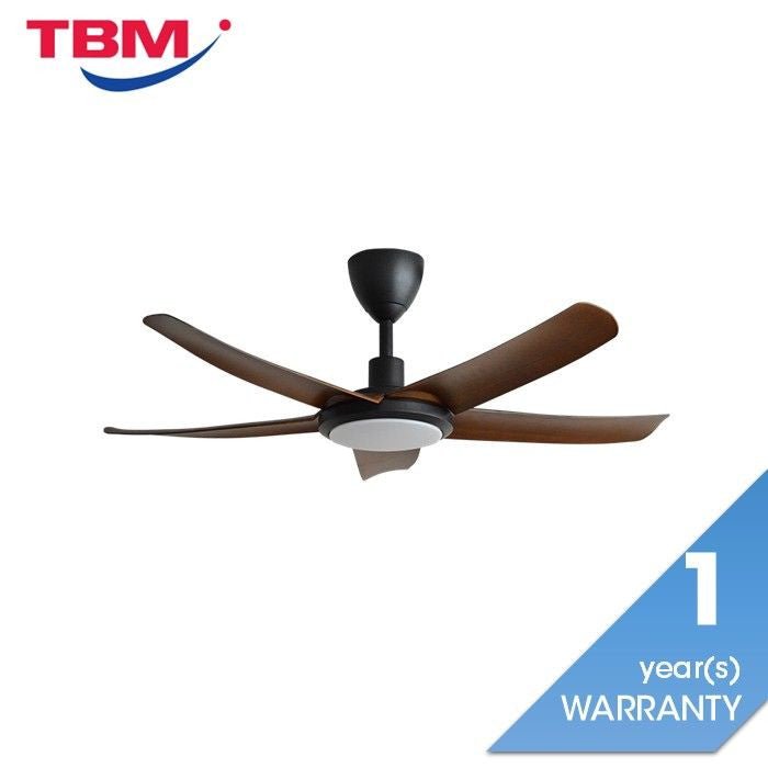 Alkova PAZION G2 5B/40 LED WALNUT MATT BLACK Ceiling Fan 5 Blades 40 Inch LED Walnut Matt Black | TBM Online