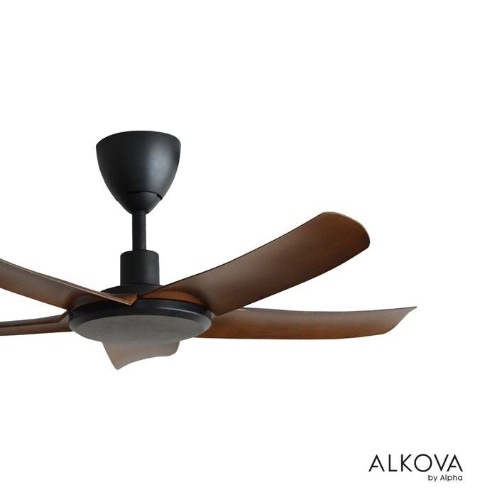 Alkova PAZION G2 5B/40 WALNUT MATT BLACK Ceiling Fan 5 Blades 40 Inch Walnut Matt Black | TBM Online