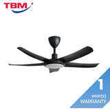 Alkova PAZION G2 5B/46 LED MATT BLACK Ceiling Fan 5 Blades 46 Inch LED Matt Black | TBM Online