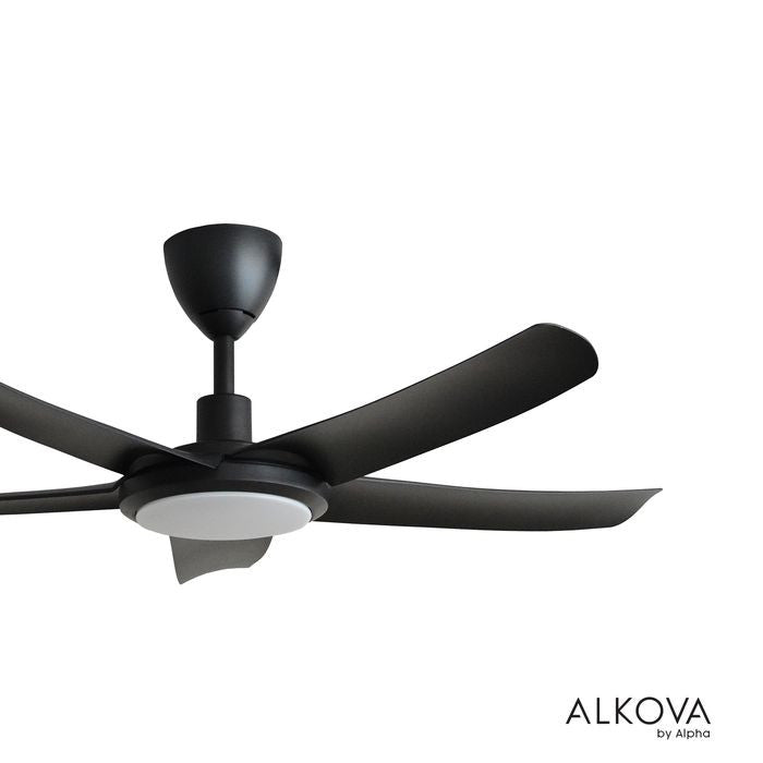 Alkova PAZION G2 5B/46 LED MATT BLACK Ceiling Fan 5 Blades 46 Inch LED Matt Black | TBM Online