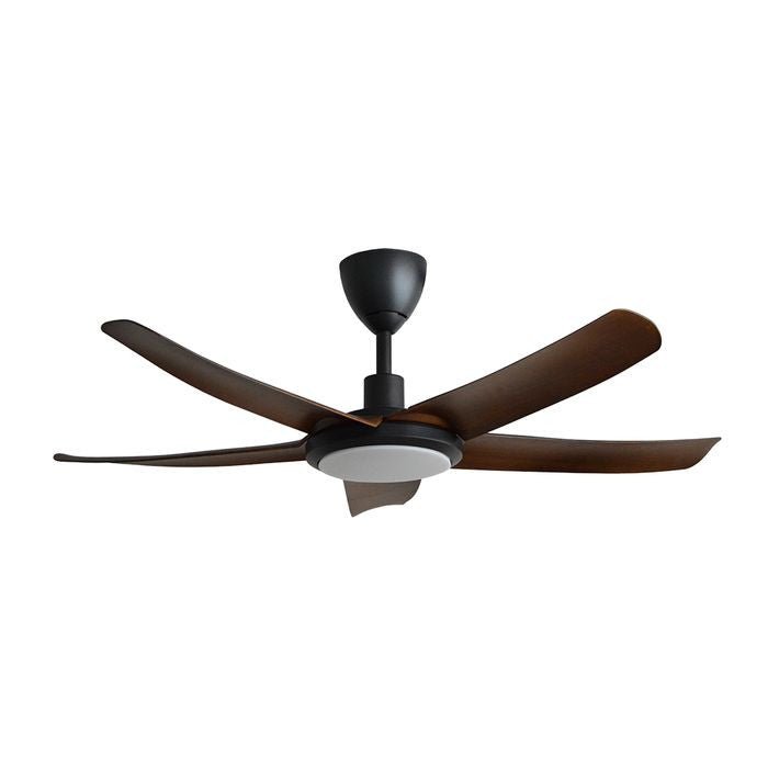 Alkova PAZION G2 5B/46 LED WALNUT MATT BLACK Ceiling Fan 5 Blades 46 Inch LED Walnut Matt Black | TBM Online
