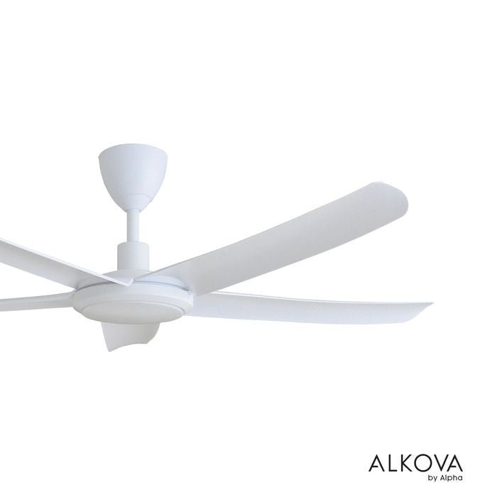 Alkova PAZION G2 5B/56 LED MATT WHITE Ceiling Fan 5 Blades 56 Inch LED Matt White | TBM Online