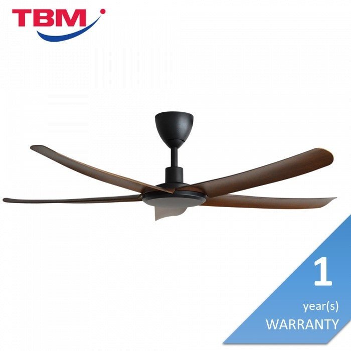 Alkova PAZION G2 5B/56 WALNUT/MB 56" Ceiling Fan 5 Blades Walnut Matt Black | TBM Online