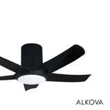 Alkova PAZION G2 HG 5B/40 LED MATT BLACK Ceiling Fan 5 Blades 40 Inch LED Matt Black | TBM Online