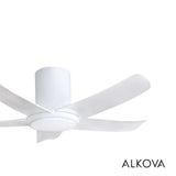 Alkova PAZION G2 HG 5B/40 LED MATT WHITE Ceiling Fan 5 Blades 40 Inch LED Matt White | TBM Online