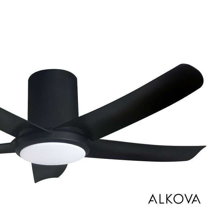 Alkova PAZION G2 HG 5B/46 LED MATT BLACK Ceiling Fan 5 Blades 46 Inch LED Matt Black | TBM Online