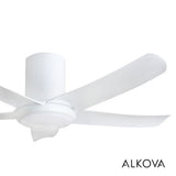 Alkova PAZION G2 HG 5B/46 LED MATT WHITE Ceiling Fan 5 Blades 46 Inch LED Matt White | TBM Online
