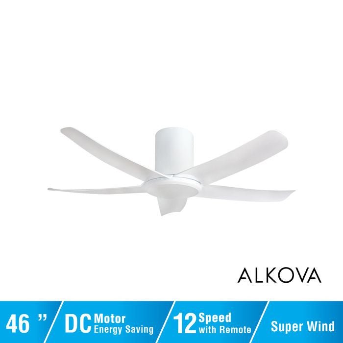 Alkova PAZION G2 HG 5B/46 MATT WHITE Ceiling Fan 5 Blades 46 Inch Matt White | TBM Online