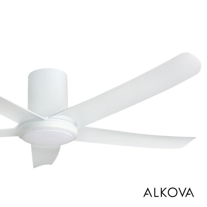 Alkova PAZION G2 HG 5B/56 LED MATT WHITE Ceiling Fan 5 Blades 56 Inch LED Matt White | TBM Online