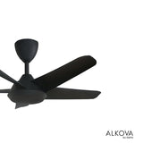 Alkova RACER-5B/40 MATT BLACK Ceiling Fan 40" 5 Blades Matt Black | TBM Online