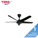 Alkova RACER 5B/48 MATT BLACK Ceiling Fan 48" 5 Blades Matt Black | TBM Online
