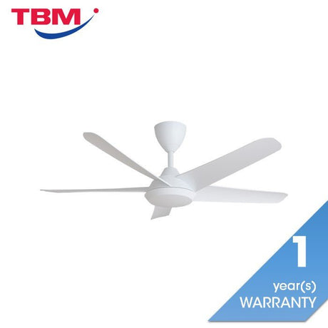 Alkova RACER 5B/48 MATT WHITE Ceiling Fan 48" 5 Blades Matt White | TBM Online
