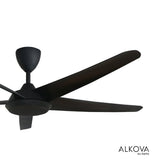 Alkova RACER-5B/56 MATT BLACK Ceiling Fan 56" 5 Blades Matt Black | TBM Online
