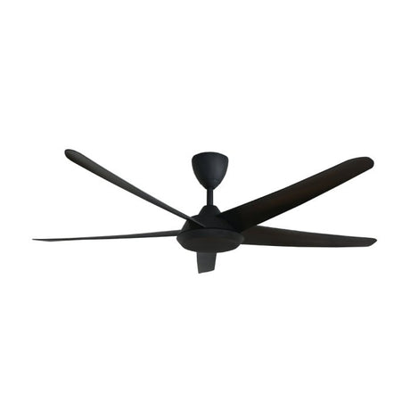 Alkova RACER-5B/56 MATT BLACK Ceiling Fan 56" 5 Blades Matt Black | TBM Online