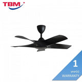 Alkova AXIS 5B/42 MATT BLACK Ceiling Fan 42" 5 Blades Matt Black | TBM Online