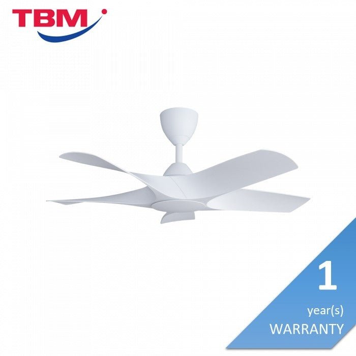 Alkova AXIS 5B/42 MATT WHITE Ceiling Fan 42" 5 Blades Matt White | TBM Online