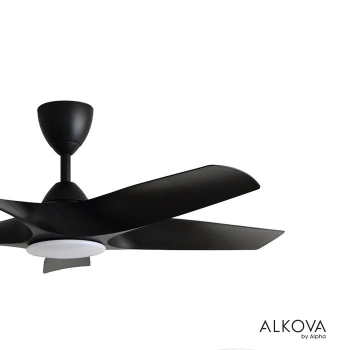 Alkova AXIS 5B/48 LED MATT BLACK Ceiling Fan 48" 5 Blades LED Matt Black | TBM Online