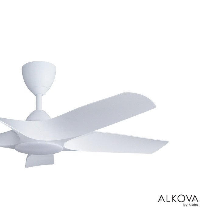 Alkova AXIS 5B/48 LED MATT WHITE Ceiling Fan 48" 5 Blades LED Matt White | TBM Online