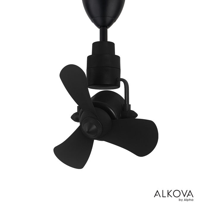 Alkova KONA 3B/16 MATT BLACK Ceiling Fan 16" 3 Blades 8 Speeds Matt Black | TBM Online