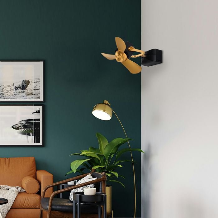 Alkova KONA W - 3B/16 MAJESTIC GOLD/MB 16" Ceiling Fan 3 Blades Majestic Gold Matt Black | TBM Online