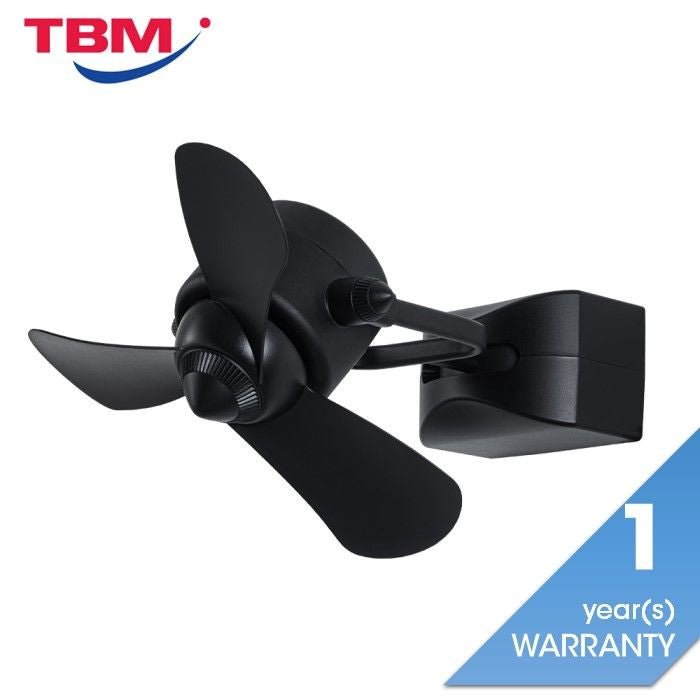 Alkova KONA W - 3B/16 MATT BLACK 16" Ceiling Fan 3 Blades Matt Black | TBM Online
