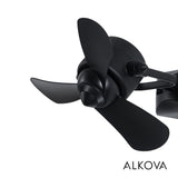 Alkova KONA W - 3B/16 MATT BLACK 16" Ceiling Fan 3 Blades Matt Black | TBM Online