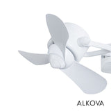 Alkova KONA W - 3B/16 MATT WHITE Ceiling Fan 16" 3 Blades Matt White | TBM Online